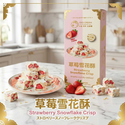 台灣百年餅店 |草莓雪花酥臻藏裝| 台灣必買 | 台灣特產 | 禮品精選